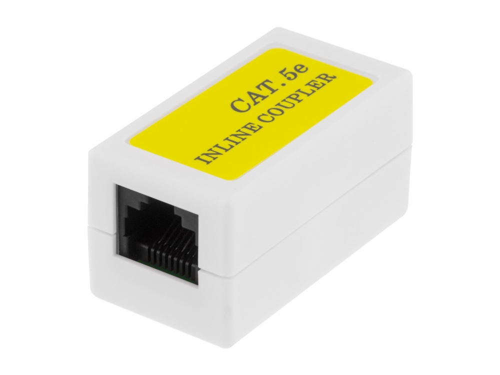 DELTACO - Netværkskobling - RJ-45 (hun) til RJ-45 (hun) - UTP - CAT 5e - hvid