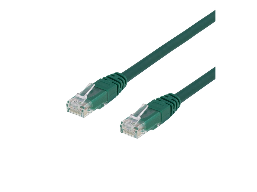 Deltaco - Patchkabel - Rj-45 (Han) Til Rj-45 (Han) - 1 M - Utp - Cat 6 - Grøn