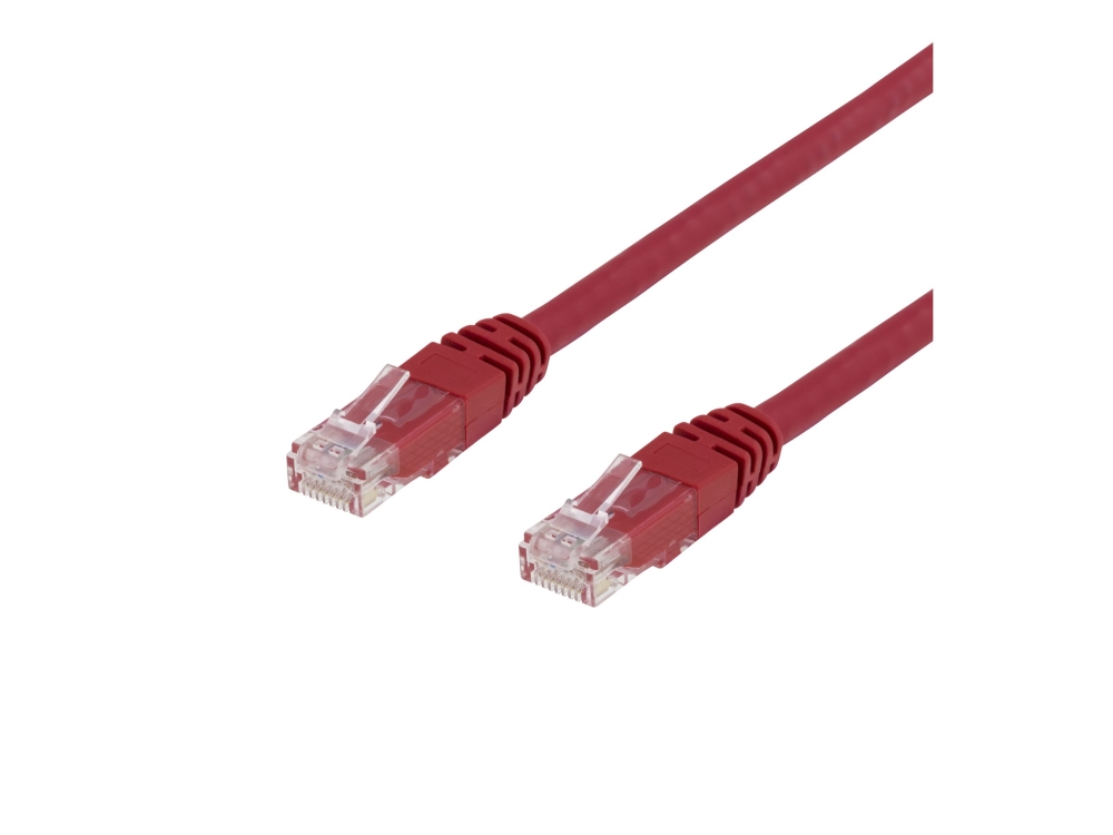 DELTACO - Patchkabel - RJ-45 (han) til RJ-45 (han) - 1.5 m - UTP - CAT 6 - rød