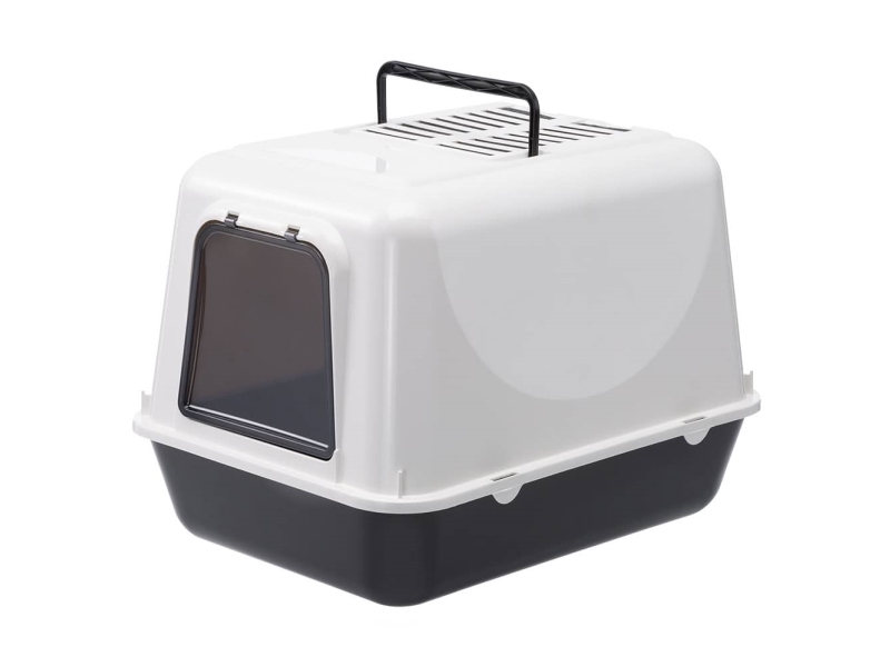 Ferplast Geschlossene Katzentoilette Clear Cat 20 - Schwarz