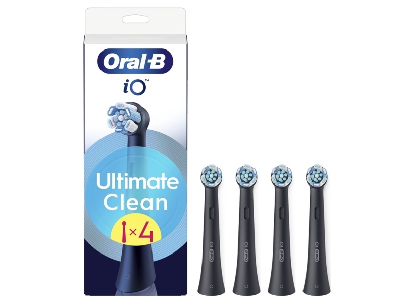 Oral-B Replaceable toothbrush heads | iO UltimateClean | Heads | For adults | Number of brush heads included 4 | Black