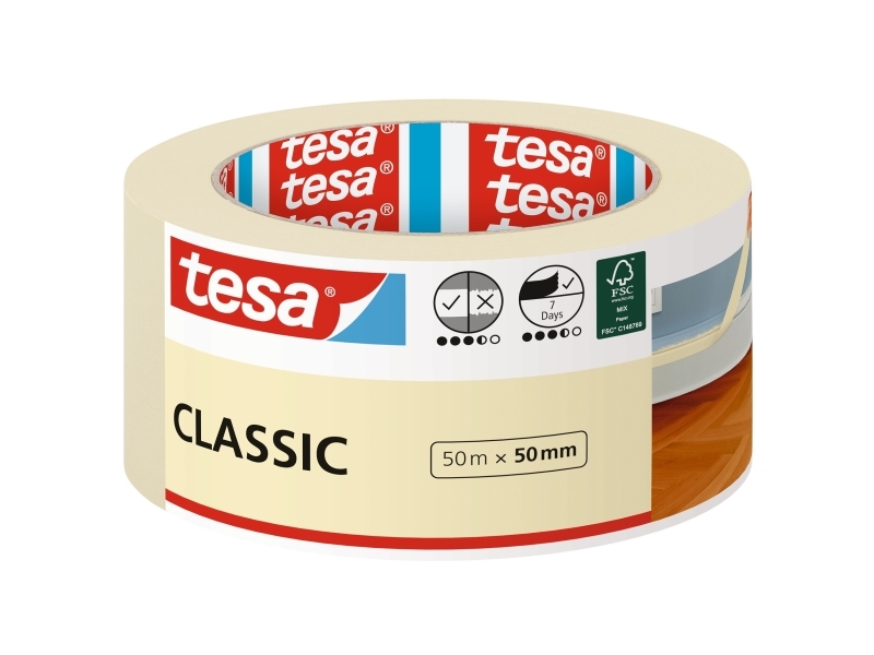 TESA CLASSIC, Beige, Skyddande, Reparation, 50 m, 50 mm, 0,14 mm, 1 styck | Rutter och fästanordningar - Isolerande tejp | GameStuff