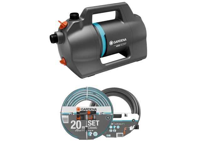 Gardena Elektrisk tryckpump 4100 Silent, set | Trädgården - Bevattning av trädgårdar - Pumpar & Vattenverk | GameStuff