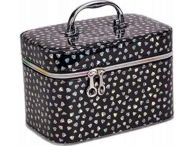 Adar Chest M sort med skinnende diamanter 530621
