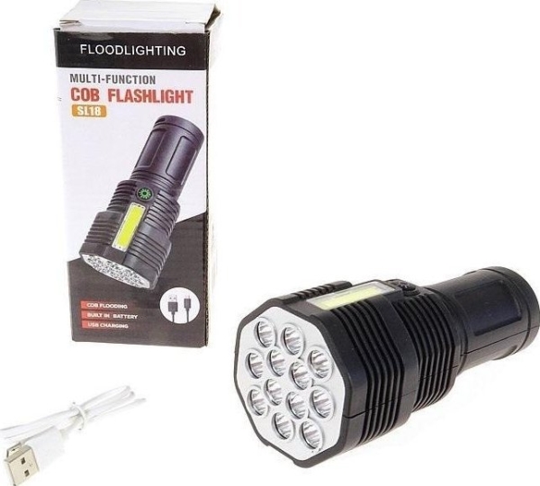 Flashlight With Charger 120 7 X 7 X 16.5Cm