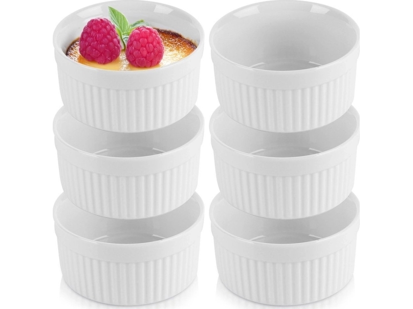 Vilde Keramiske Ovnskåle Hvide 260 Ml, 6 Stk.