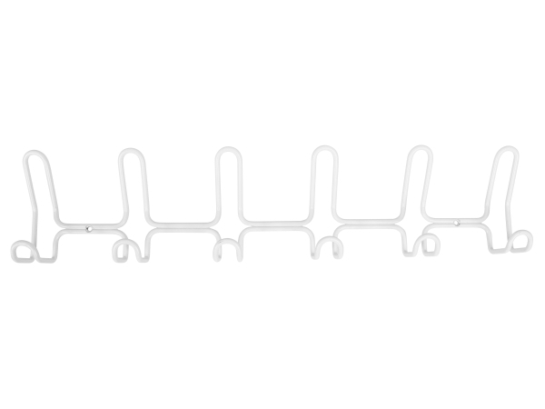 HOME It®design klädhängare med 6 krokar Ø6 mm x 59,2 x 5,3 x 13,2 cm vit | Huset - Inredning - Krokar | GameStuff