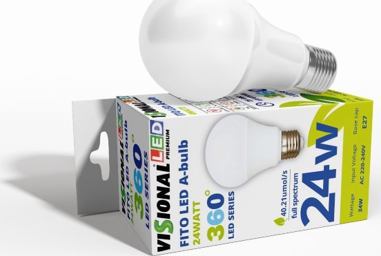 Visional Led Fito-Glühbirne E27 24W