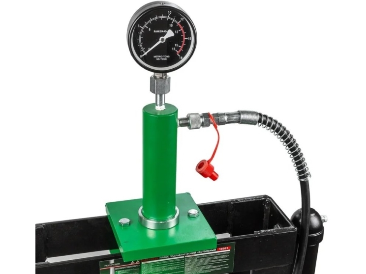 Rockforce hydraulisk presse med manometer og pumpe 12t