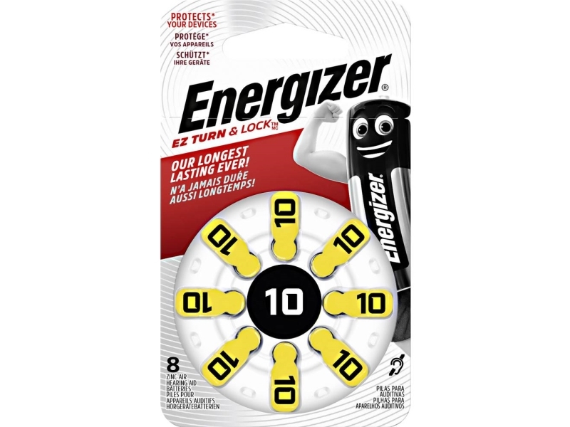 Energizer Hörgerätebatterien, 10 Stück (8Er-Pack)