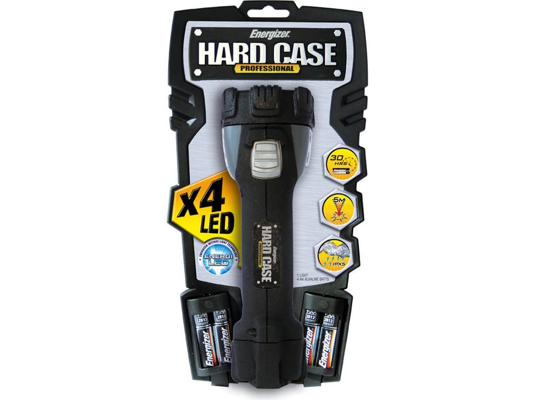 Energizer Hardcase Pro Inkl. 4 X Aa Batterier 400 Lumen