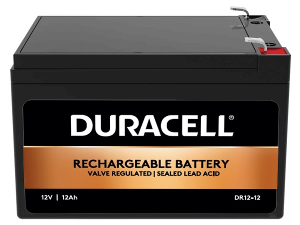 Duracell DR12-12, Slutna blybatterier (VRLA), 12 V, Svart, 12 Ah, 12000 mAh, 144 wh | Batterier - Bly-syra-batterier | GameStuff