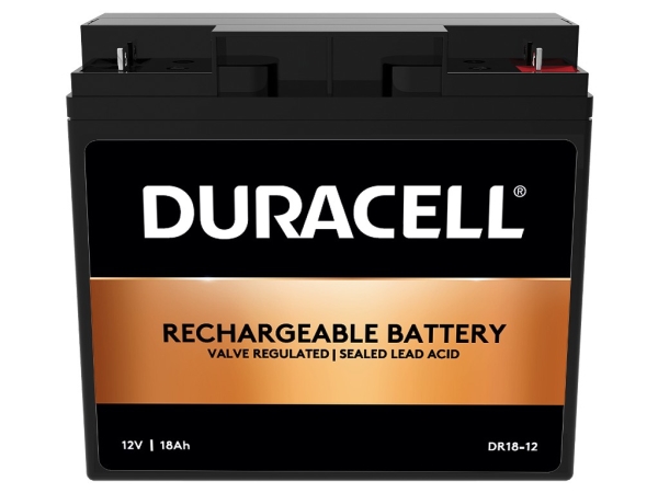 Duracell DR18-12, Slutna blybatterier (VRLA), 12 V, Svart, 18 Ah, 18000 mAh, 216 wh | Batterier - Bly-syra-batterier | GameStuff