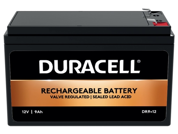 Duracell DR9-12, Blybatterier (VRLA), 12 V, 9 At, 9000 mAh, 108 Wh, 2,4 kg