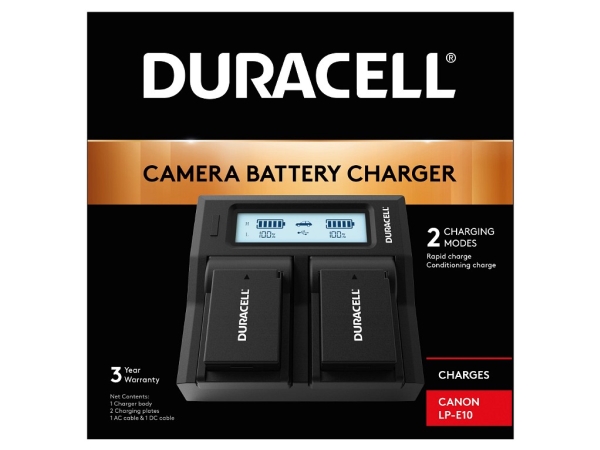 Duracell DRC6105, Canon LP-E10, 8.4 V, 8,4 V, 111 mm, 125 mm, 40 mm | EL Artiklar - Batteri - Batteriladdare | GameStuff