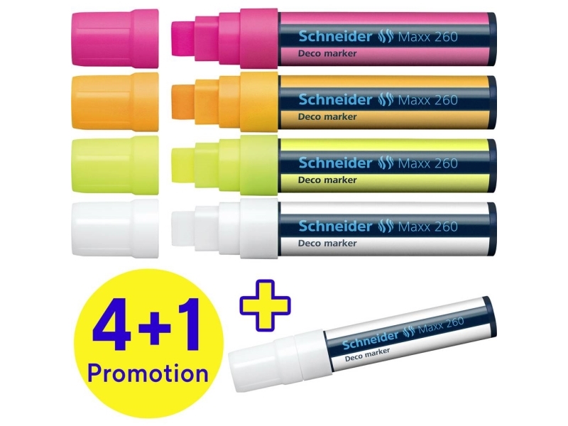 Schneider Schreibgeräte Fasermaler Decomarker Maxx 260 Sortiert Box 5 Stück 126070 1 St. (50-126070)