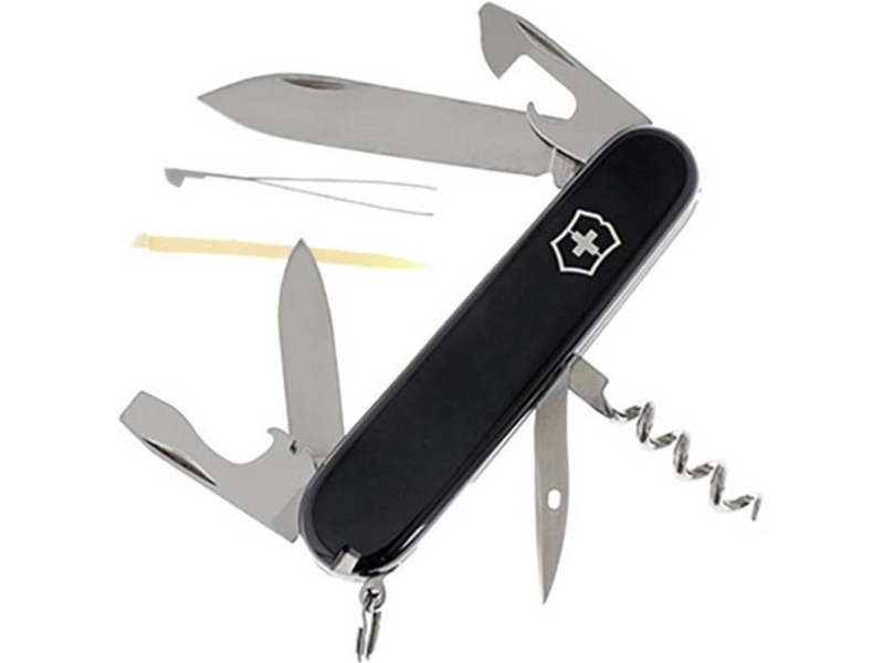 Victorinox Spartan, Gleitgelenk-Messer, Multi-Tool-Messer, Clippunkt, Edelstahl, Abs Synthetik, Schwarz, Silber