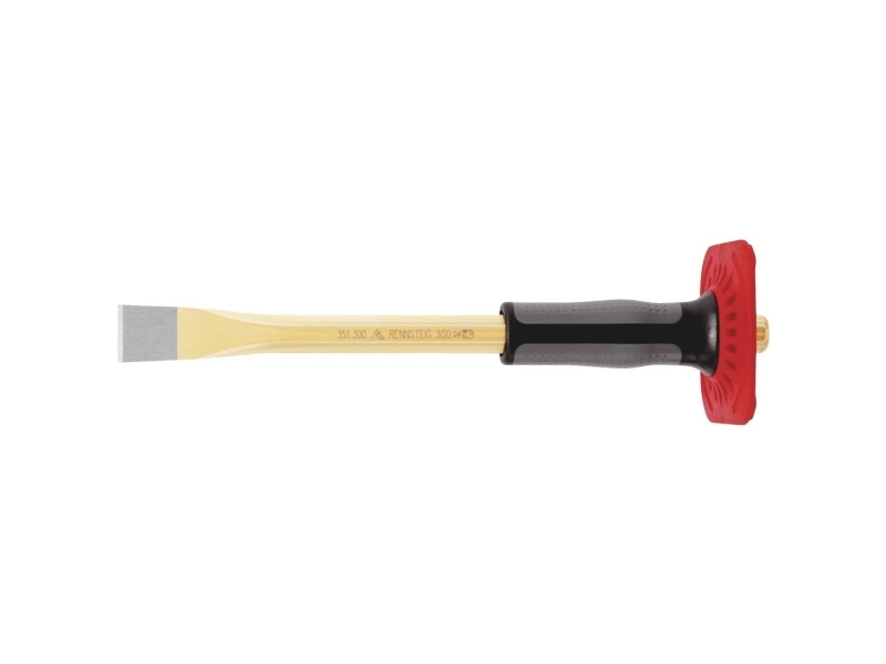 Rennsteig 351 350 1, Murermejsel, Flad Mejsel, Plast, Gummi, Sort, Grå, Rød, 350 Mm, 26 Mm