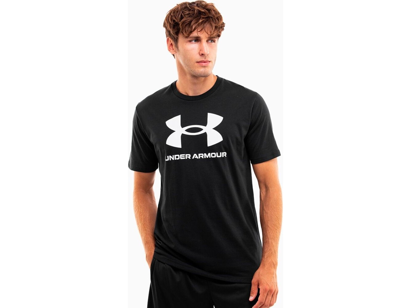 Under Armour Sportstyle Logo T Shirt Til Mænd Sort 1382911 001 S