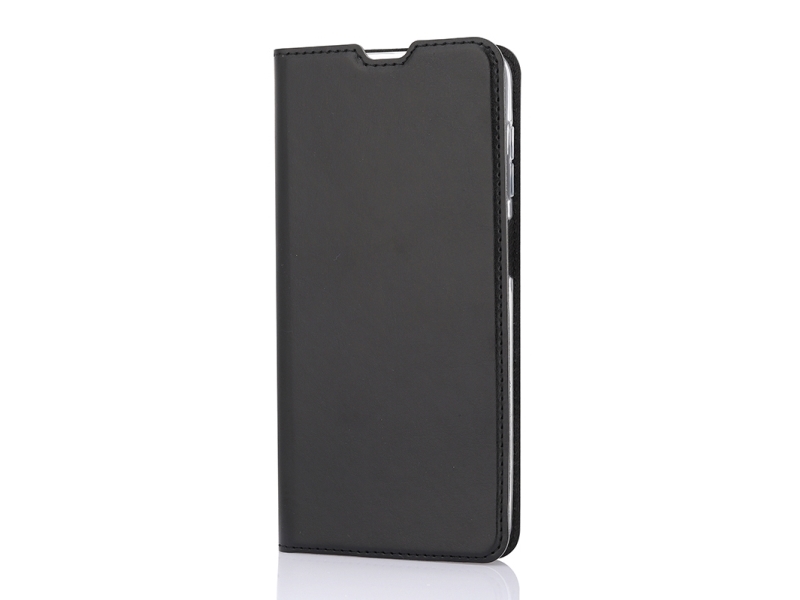 Wave Bookcase -Suojakotelo, Samsung Galaxy A12, Musta