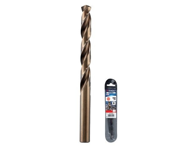 Tivoly Bohrer Für Metall 12 Mm, Cobalt Hss-E5, Voll Geschliffen, Winkel 135° T Line, Blister
