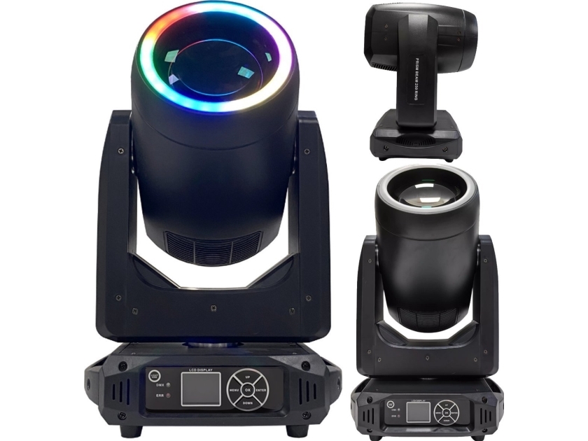 Light4me Prism Beam 250 Ring Led Moving Head Bühnenbeleuchtung 24X0.2W 5050 Rgb Led