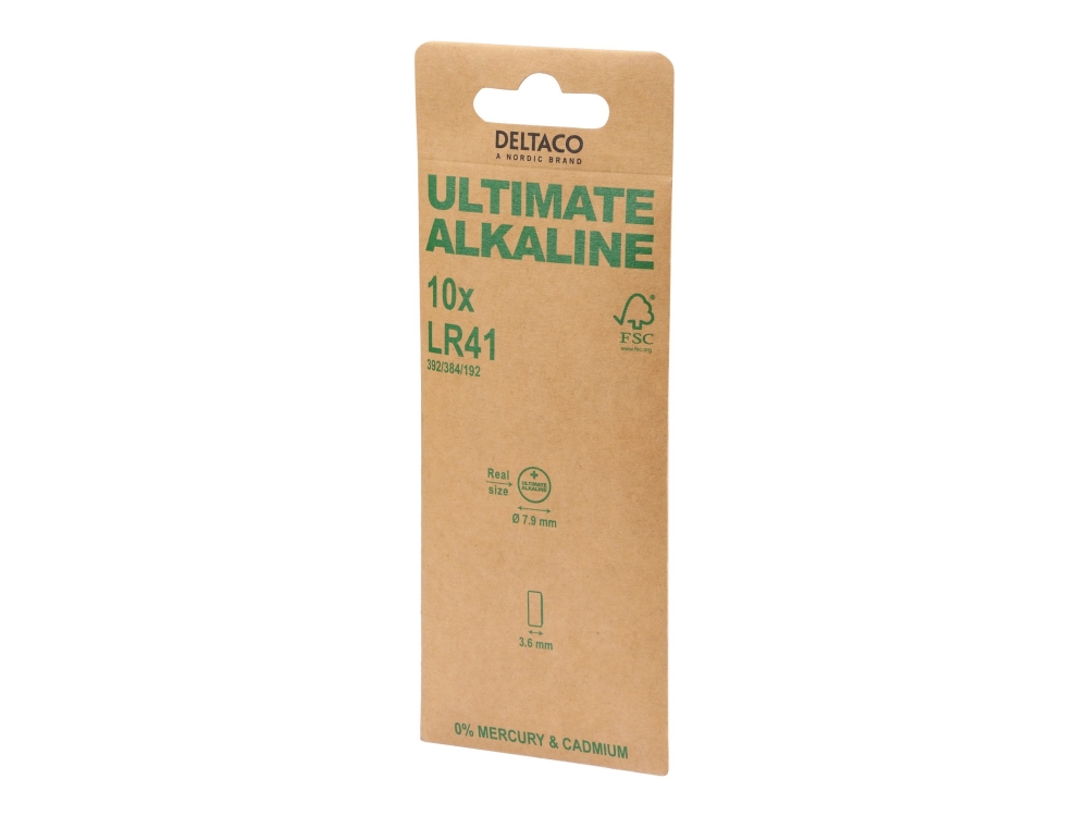 DELTACO Ultimate - Batteri 10 x LR41 - alkaliskt | EL Artiklar - Batteri - Knappcell batteri | GameStuff