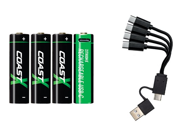 COAST ZITHION-X - Batteri 4 x AA-typ - Li-Ion - 2400 mAh - 3 Wh | EL Artiklar - Batteri - Uppladdningsbara batterier | GameStuff