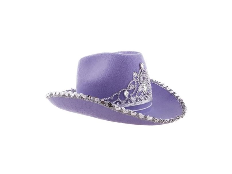Lila Cowboyhut Mit Tiara