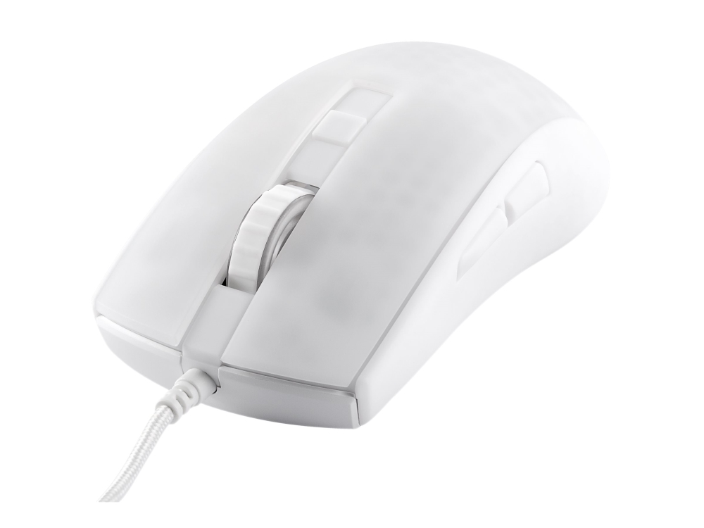 Deltaco Gaming Wm87 - Mus - Ultra-Let, Rgb - 6 Knapper - Kablet - Usb - Semi-Transparent, Hvid