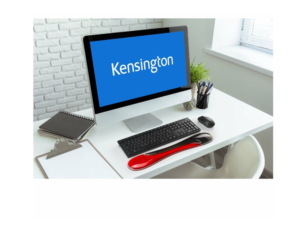 Kensington Duo Gel - Handledsstöd till tangentbord - slimmad - röd | Datortillbehör - Möss & Tangentbord - Handledsstöd | GameStuff