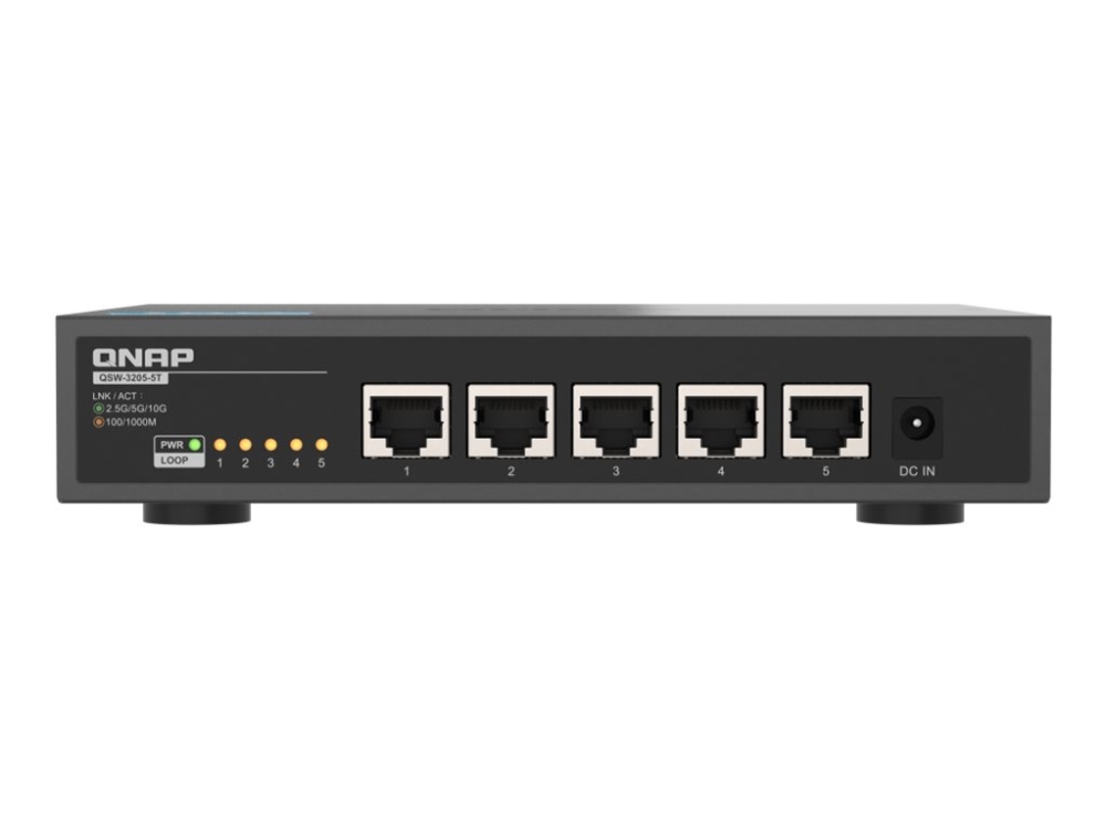 Qnap Qsw-3205-5T, Unverwaltet, 10G Ethernet (100/1000/10000), Desktop