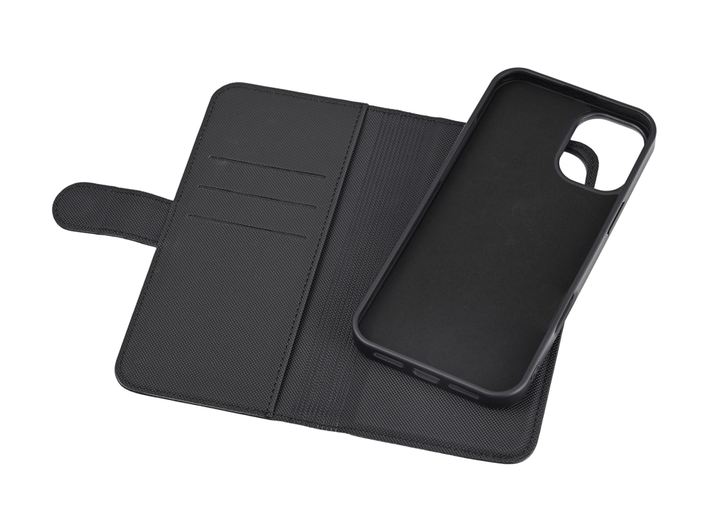 Deltaco - Flipomslag Til Mobiltelefon - 2-I-1, Magnetisk - Magsafe-Kompatibilitet - Vegansk Læder, Pu-Læder (Termoplastisk Polyuretan + Polykarbonat)