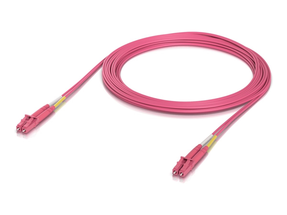 Ubiquiti UniFi - Patchkabel - LC/UPC multi-mode (han) til LC/UPC multi-mode (han) - 5 m. - 2 mm - fiberoptik - duplex - OM4 - halogenfri, indendørs - rose
