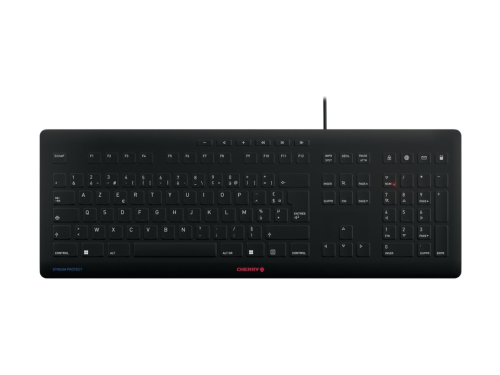 Cherry Stream Keyboard - Tastatur - Usb - Fransk - Tastkontakt: Cherry Sx - Sort