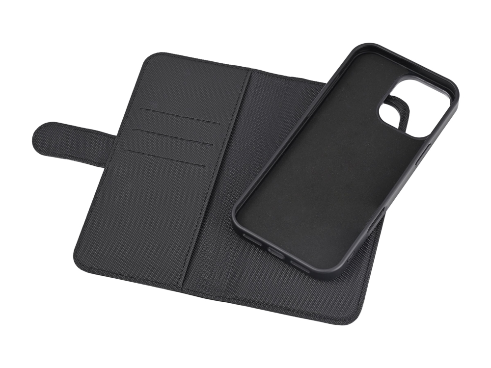 Deltaco - Flipomslag Til Mobiltelefon - 2-I-1, Magnetisk - Magsafe-Kompatibilitet - Vegansk Læder, Pu-Læder (Termoplastisk Polyuretan + Polykarbonat)