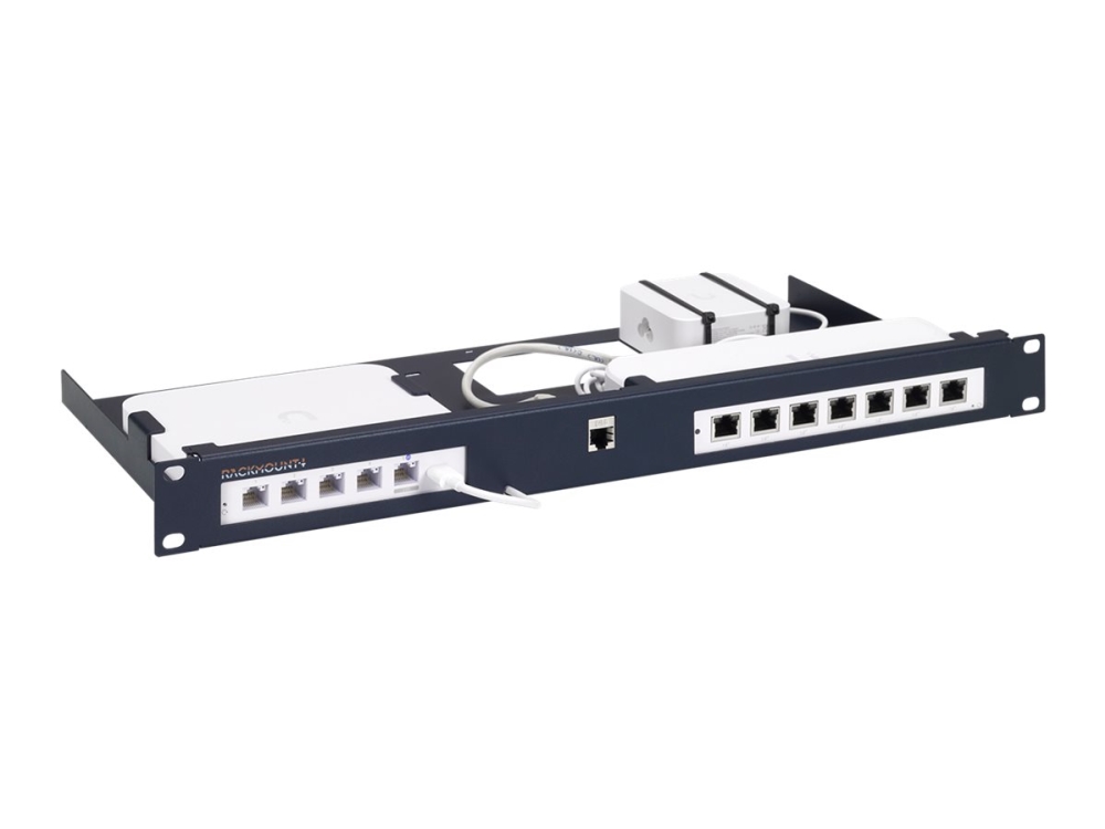 Rackmount.It Rm-Ub-T7 - Monteringspakke For Netværksudstyr - Stativmonterbar - Mørk Metalblå - 1U - 19"
