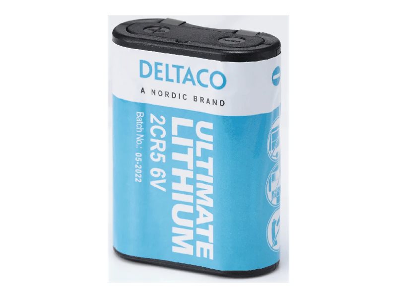 Deltaco Ultb-2Cr5-10P, Einwegbatterie, 6V, Lithium, 6 V, 10 Stück(E), Blau