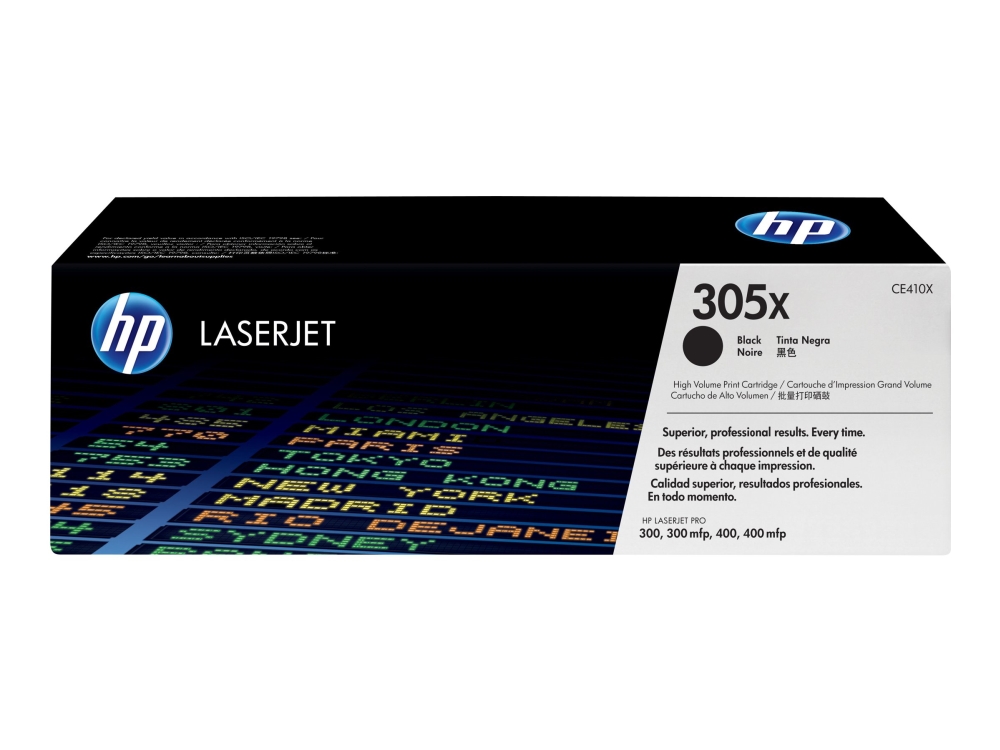 HP 305X - Suuritehoinen - musta - alkuperäinen - LaserJet - värikasetti (CE410X) - LaserJet Pro 300 color M351a, 300 color MFP M375nw, 400 color M451, 400 color MFP M475 -laitteisiin