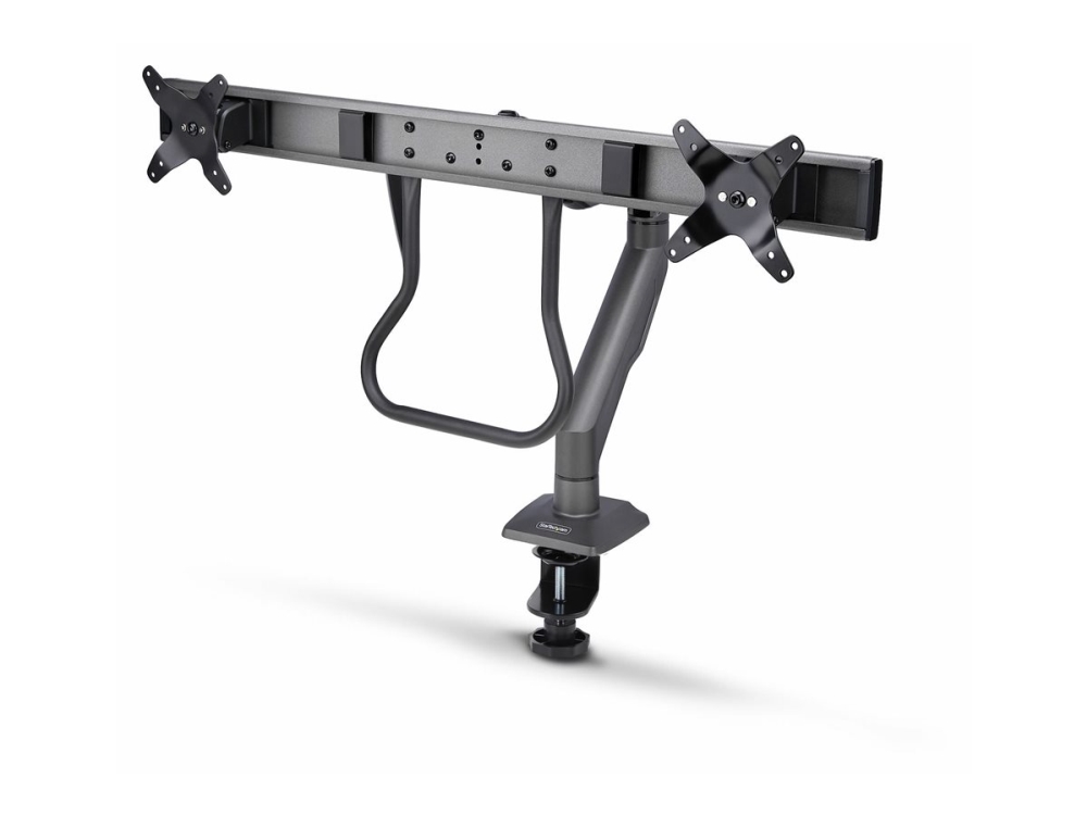 Startech Desk Mount Dual Monitor Arm W/ Crossbar, Up To 27" Displays - Monteringssæt - Artikulerende, Mekanisk Fjeder - For 2 Lcd Displays - Plastik,