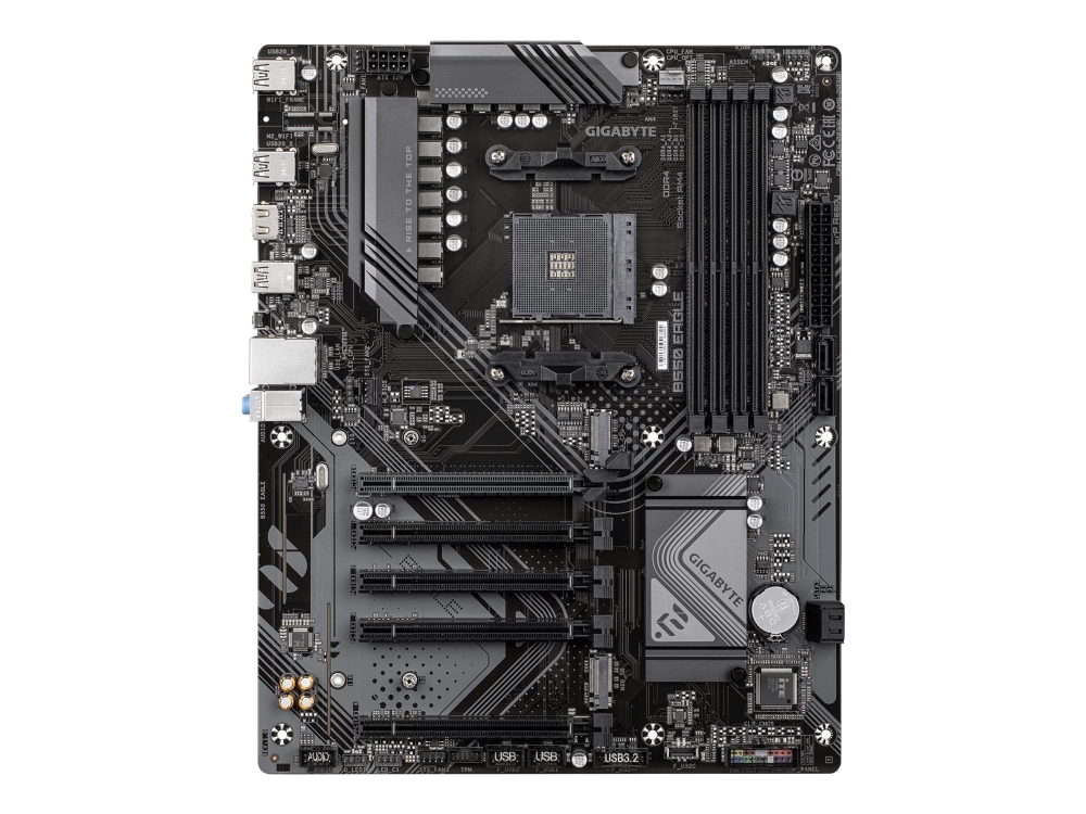 Gigabyte B550 EAGLE - Moderkort - ATX - Socket AM4 - AMD B550 Chipuppsättning - USB-C 3.2 Gen 1, USB 3.2 Gen 2, USB 3.2 Gen 1 - Gigabit LAN - inbyggda grafiken (CPU krävs) - HD-ljud (8 kanaler) | Datorkomponenter - Moderkort - AMD Moderkort | GameStuff