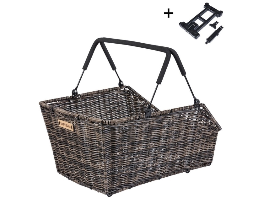 Basil CENTO rattan look korg för bakre pakethållare BASIL CENTO RATTAN LOOK MIK, MIK-system (ready to go) vattentät nature brown | Cykling - Cykelutrustning - Väskor och korgar | GameStuff
