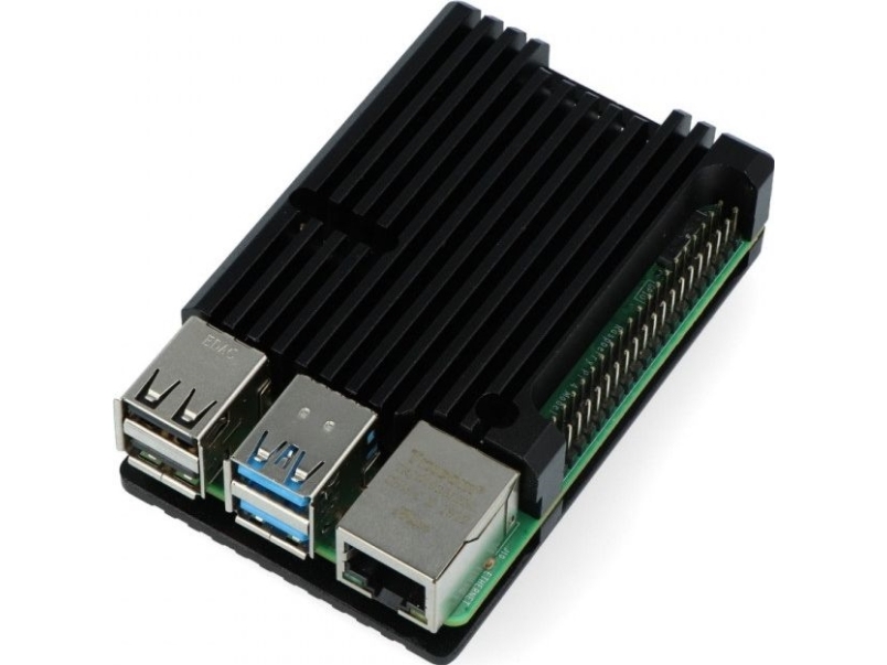 justPi korpusas Raspberry Pi 4B - aliuminis - juodas - LT-4B03