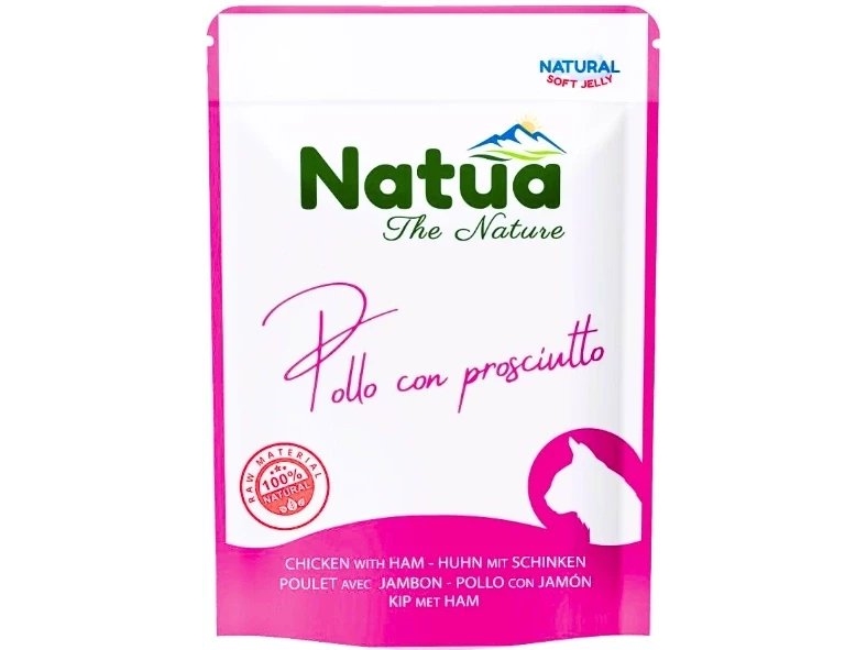 Almo Nature Natua Nassfutter Für Katzen, Huhn Mit Schinken 70 G