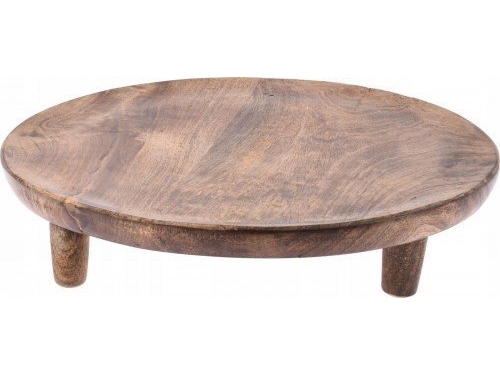 Koopman Taca drewniana okrągła na nóżkach 30 cm | Bordssättning - Par - Plattor | GameStuff