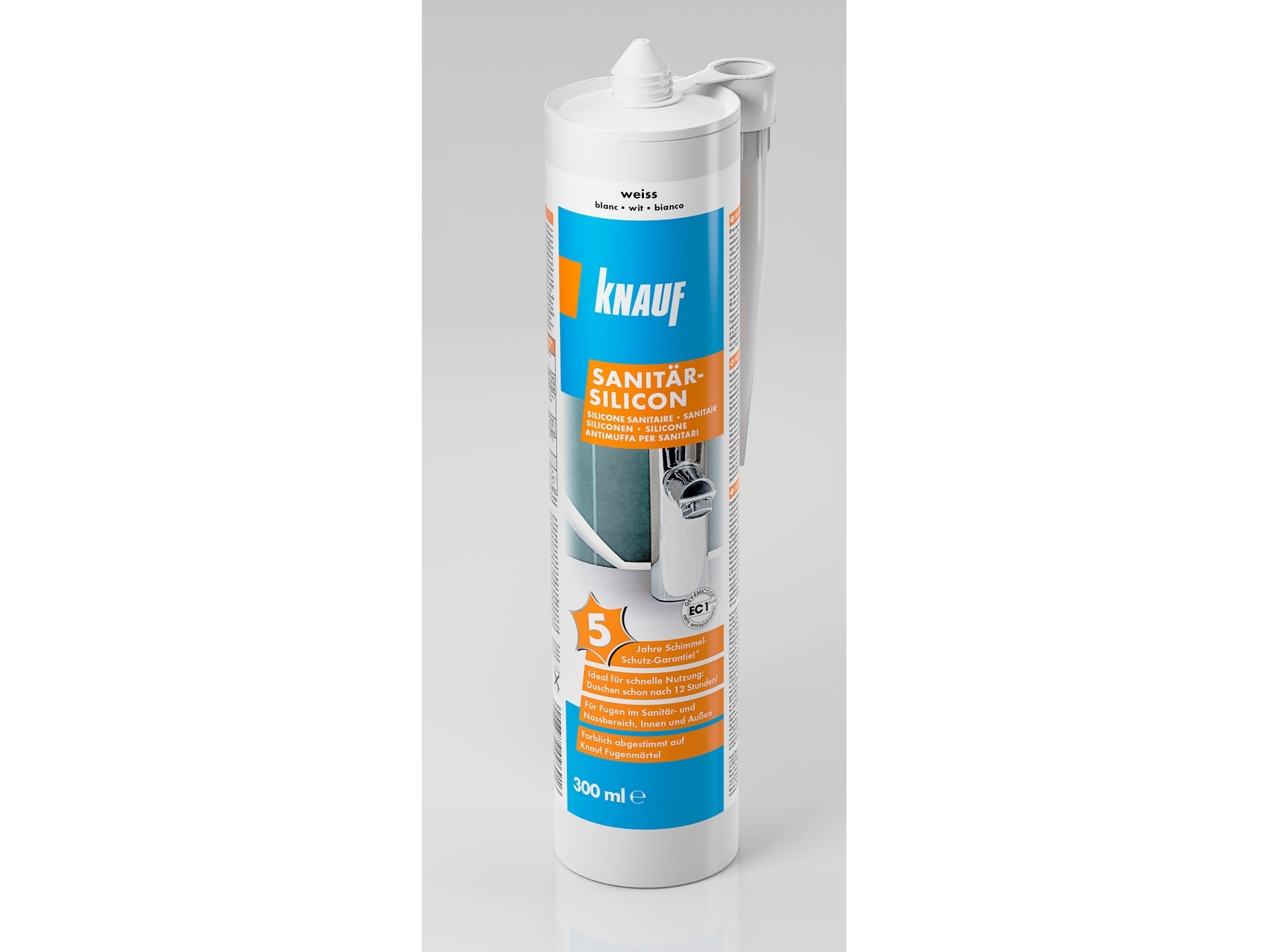 Knauf Silikone Sanitar 586045 Hvid 300Ml