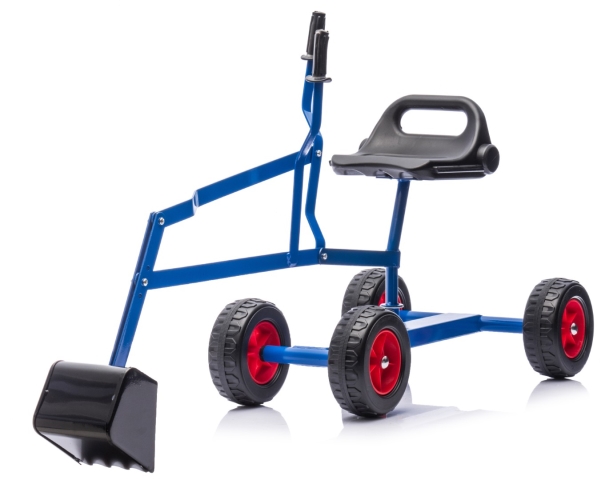 MegaLeg Metallgrävmaskin HQ3 med hjul för barn, Blå | Utomhusleksaker - Gå / Löpande fordon - Gå fordon | GameStuff