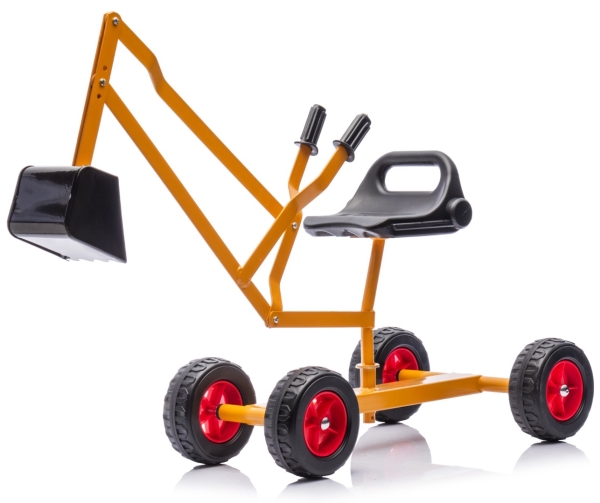 MegaLeg Metallgrävmaskin HQ3 med hjul för barn, Orange | Utomhusleksaker - Gå / Löpande fordon - Gå fordon | GameStuff