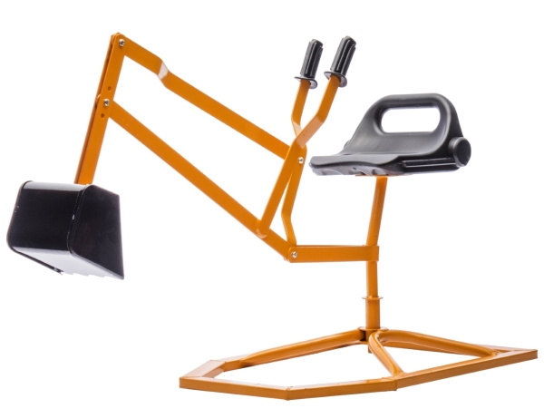 MegaLeg Metallgrävmaskin HQ2 för barn och sandlåda, Gul | Utomhusleksaker - Gå / Löpande fordon - Gå fordon | GameStuff