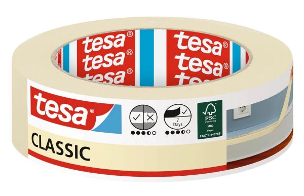 TESA CLASSIC, Beige, Skyddande, Reparation, 50 m, 19 mm, 0,14 mm, 1 styck | Rutter och fästanordningar - Isolerande tejp | GameStuff